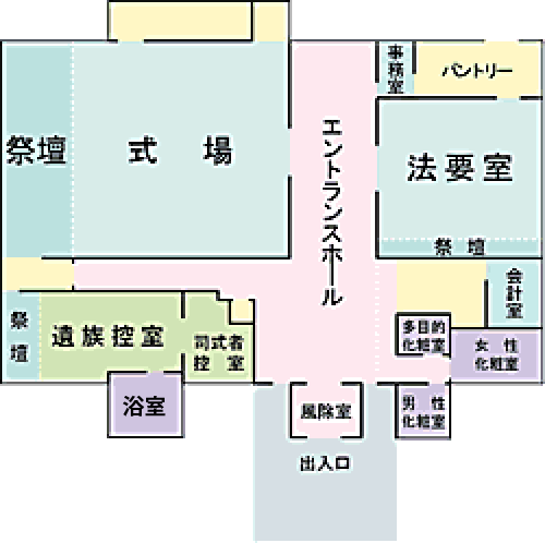 ＪＡまごころ斎苑まつやま レイアウト